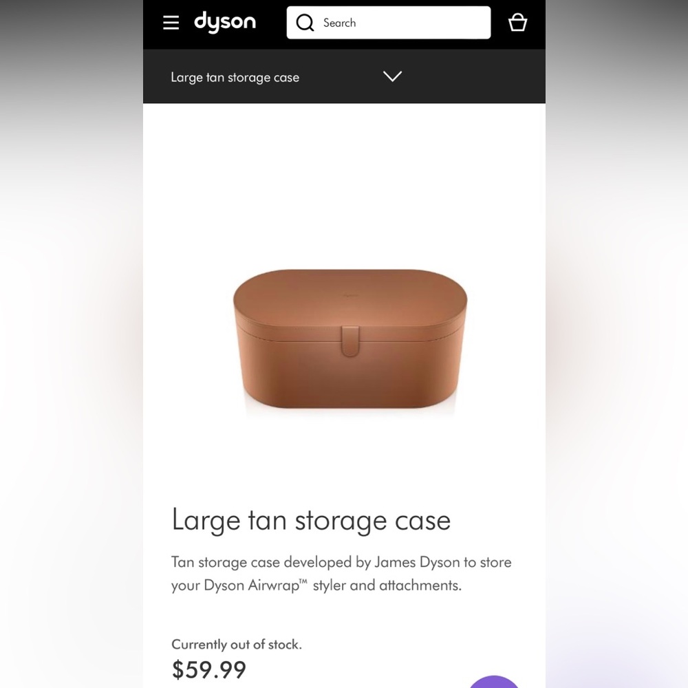 Dyson airwrap leather storage case